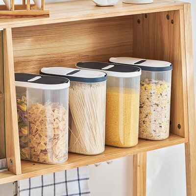 New Plastic Storage Container Pasta Rice Dispenser Cereals O
