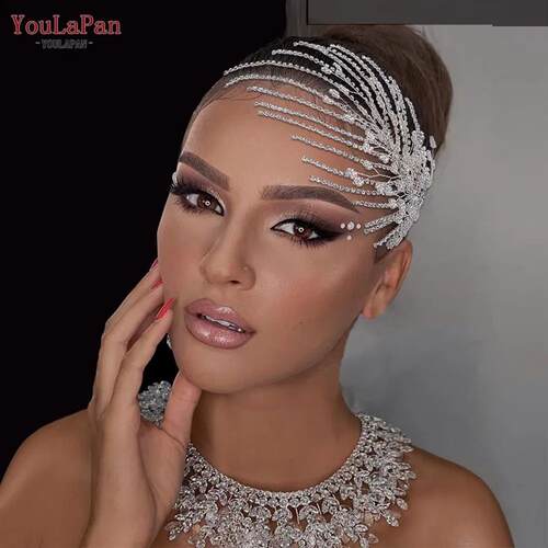YouLaPan Rhinestone Headpiece for Woman Bridal Headband Wedd