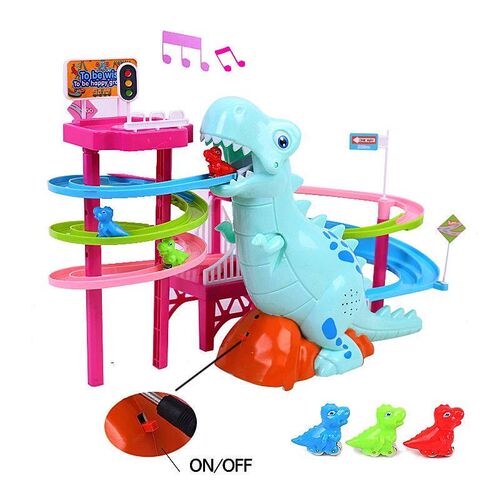 Dinosaur Paradise Suit Pig Toys Climbing Stairs Track Peggy