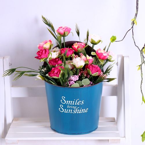 铁艺壁挂花篮摆件挂壁花盆铁艺吊盆挂篮悬挂吊墙上墙壁挂墙装饰花