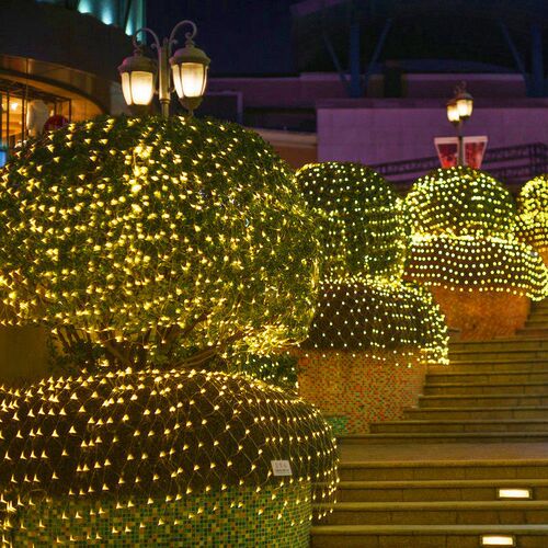 6x4/3x3/2x2m LED Icicle Net String Light Christmas Fairy Lig