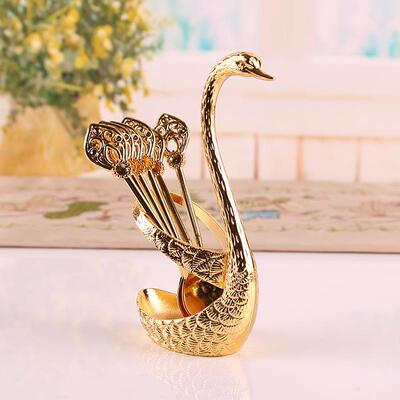 Swan Fruit Fork Storage Kitchen Fashion Creative Spoon Set