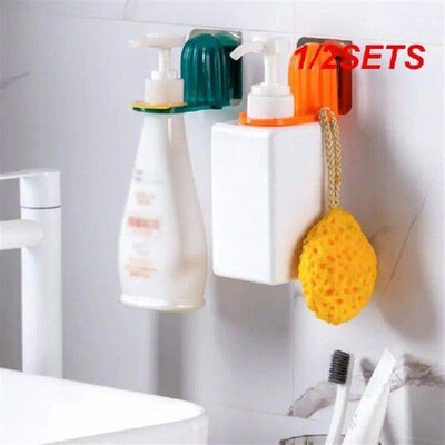 1/2SETS Free Punching Hanger Bathroom Shampoo Rack No Trace