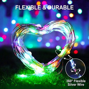 Outdoor Solar String Lights Waterproof Garden Fairy Lights w