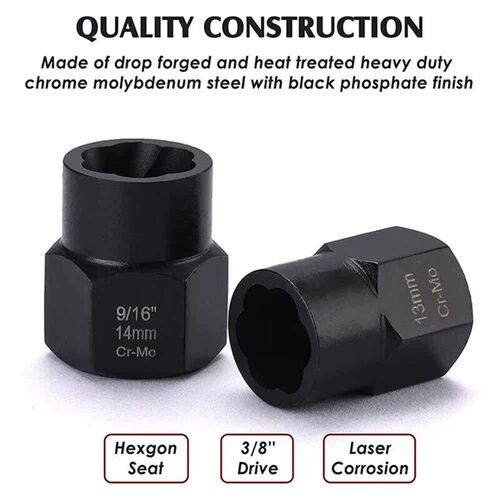 Bolt Extractor Hex Screw Sleeve Non-Slip Damaged Nut Bolt Re
