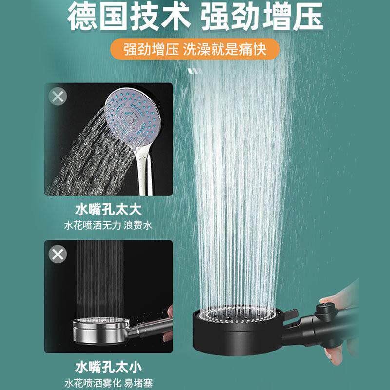 Shower Head Water Saving Black 5 Mode Adjustable High花洒