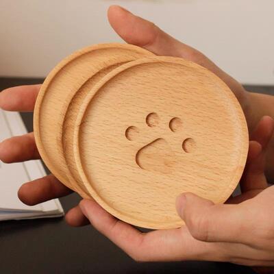 Wooden Tray Sauce Plate Food Snack Dessert Tea Dish Plate