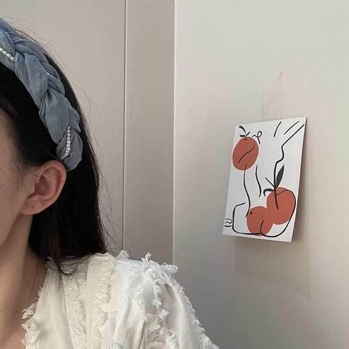 Increase head top twist pearl braid headband retro atmospher