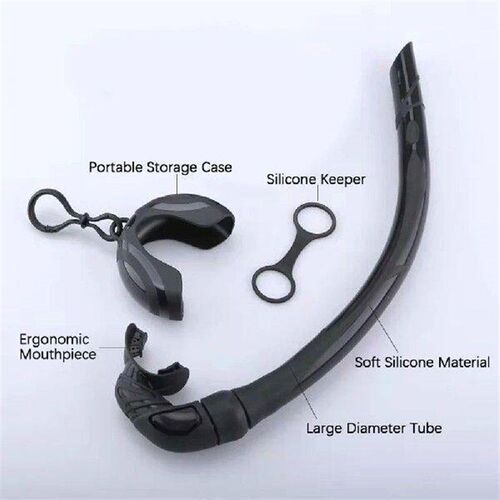 Foldable Snorkel Tube 415mm Roll Up Snorkel With Compact