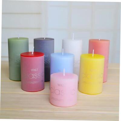 12pcs lavender scented pillar candle wax candles 5*10cm