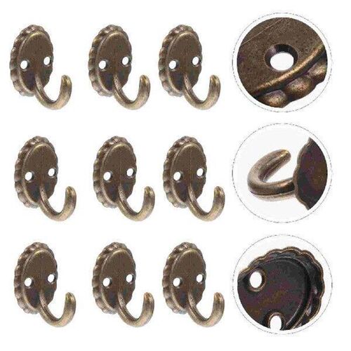 10 Pcs Rack Single Hook Clothing Hangers Shower Towel