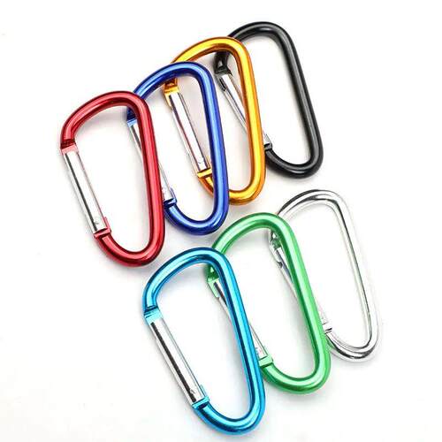 Mini Carabiner Keychain Aluminum Alloy D-ring Buckle Spring