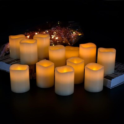 Flameless Candles Led Candles Pack  Ivory Real Wax Battery