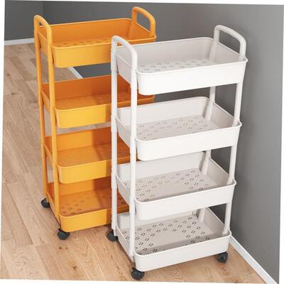 Kitchen storage rack bathroom Shelf Trolley iron shelves新款