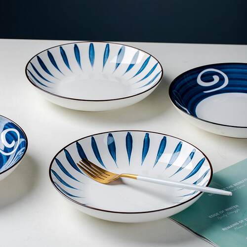 Home ceramic dishes, dishes for dinner home soup plate set