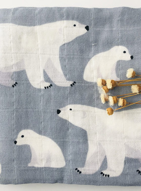 Newborn  Organic Cotton Bamboo Baby Blanket Muslin Swaddle W