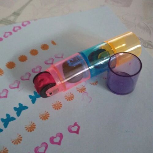 3/6Pcs Baby Colorful Ink Pad Stamp Seal Preschool Funny Toy