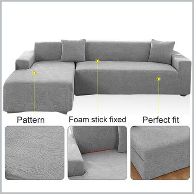 Waterproof L Shape Corner Sofa Cover 1/2/3/4 Seaters Jacquar