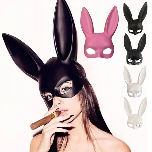 Men Women Bunny Mask Halloween Party Cosplay Accessories Lon