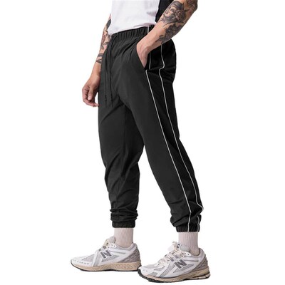 Black Loose Casual Pants Men Joggers Gym Fitness Sweatpants