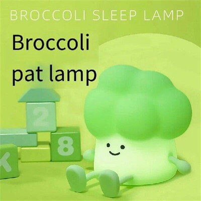 A38M Cute Broccoli Night Light Children LED Sleep Lamp