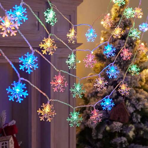 Snowflake Lights String LED Festoon Light USB Plug Christmas