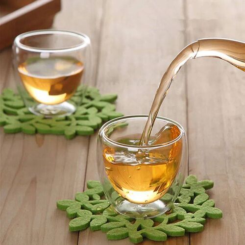 6pcs,80ML Glass Coffee Mugs,Double Wall Glass Coffee Cups,In