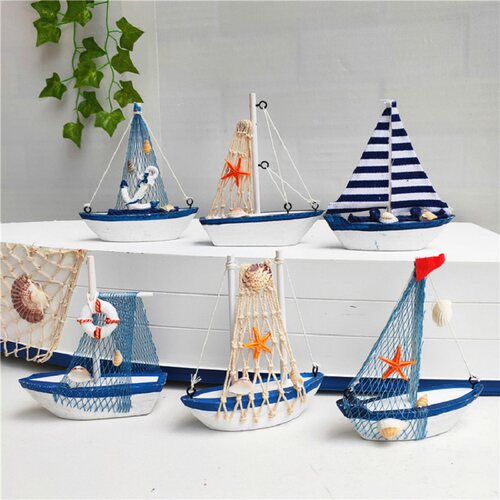Marine Nautical Creative Sailboat Mode Room Decoration Figur