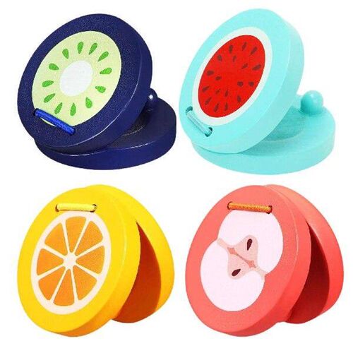 4 Pieces Finger Castanets Wood Castanet,Early
