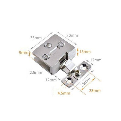 1pc Glass Door Hinge With Screws Cupboard Display Cabinet