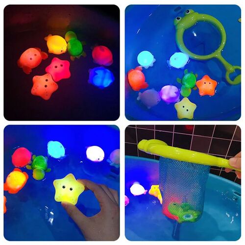 Baby Bath Toys Cute Luminous Floating Animals Swimming Water