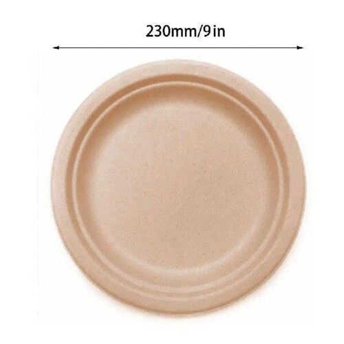 50PCS Compostable Paper Plates 6/7/9in Disposable Tableware