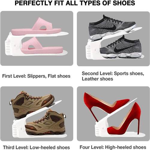 12Pcs Shoe Organizer Shoe Support Rack, Space Saving Shoe-Sh