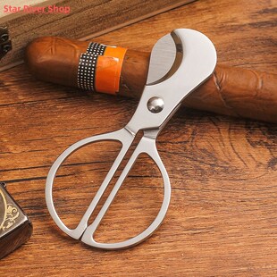 Cigar Cuban Steel Head Scissors Knife Cutter Stainless
