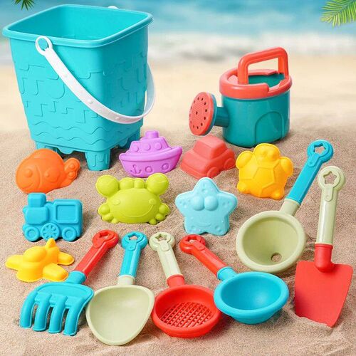 Summer Beach Set Toys For Kids Digging Sand Plastic Bucket W