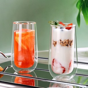 Glass Double Walled Heat Insulated Tea Cup coffee mug