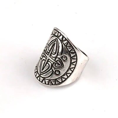 4Pcs Vintage Rings Ethnic Carved Silver Plated Boho Midi Fin