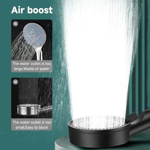 5 Modes Pressure Boost Shower Head Multifunction Adjustable