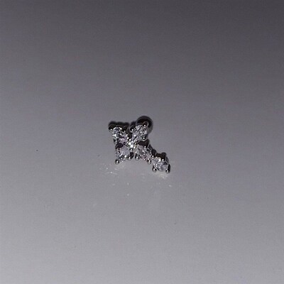 Sweet Cool Stainless Steel Cross Moon Piercing Cartilage Stu