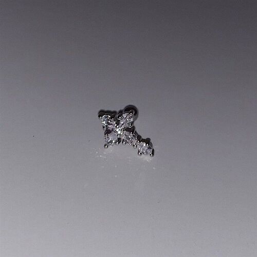 Sweet Cool Stainless Steel Cross Moon Piercing Cartilage Stu