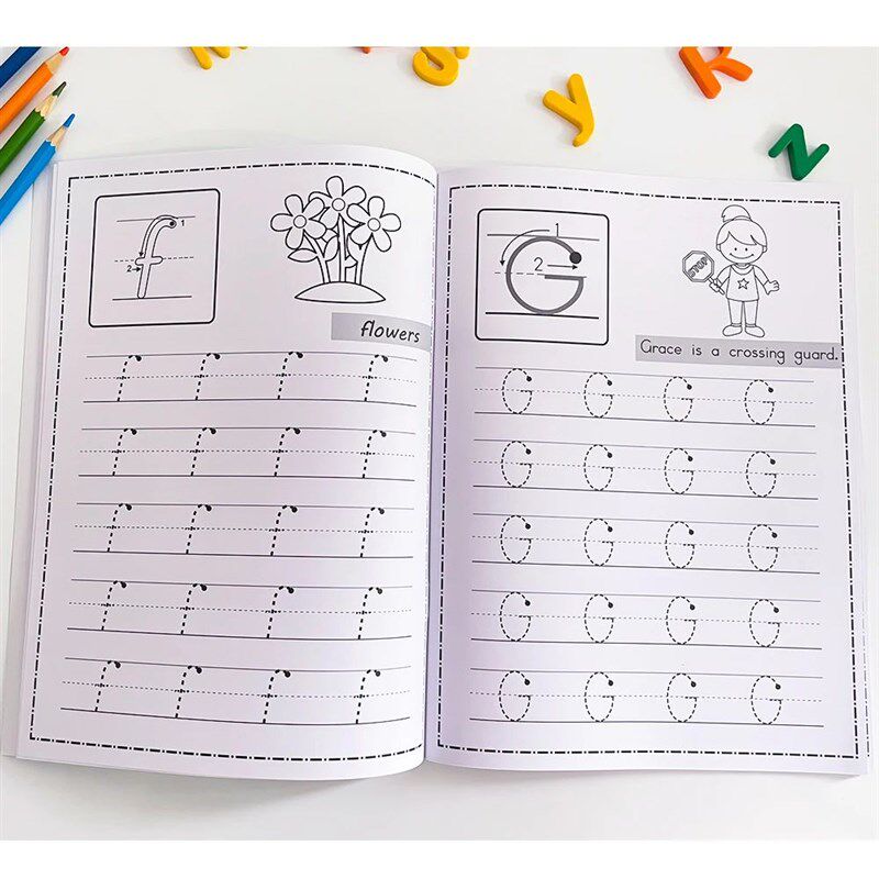 Letters A-Z Alphabet Early Education Tracing Workbook Writin