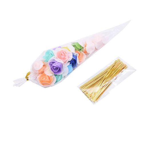 50pcs Transparent OPP Plastic Bags For Cookie Gift Packing B