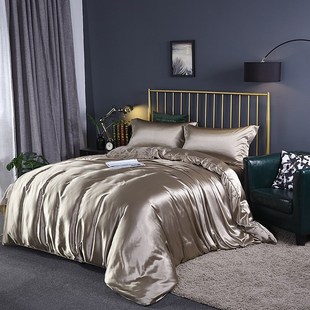 Silk four-piece set mulberry silk satin summer bedding sheel