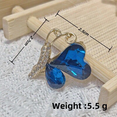 Diamond Studded Zircon Brooch Fine Rhinestone Corsage Pin La