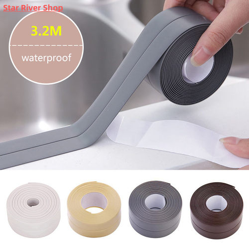 2.2cmx3.2m Self-adhesive Kitchen Bathroom Ceramic Stickers T
