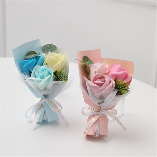 Soap Flower Mini Rose Finished Handmade Flower Artificial Fl