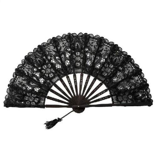 Elegant Lace Fan Handle Photography Fan Decors Foldable