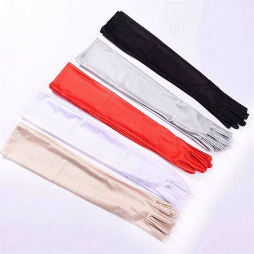 Fashion Long Satin Gloves Satin Opera Evening Party Prom Cos