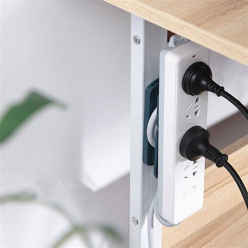 Self Adhesive Power Strip Desktop Soket Holder Fixator Cable