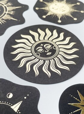 Mengtai 40pcs Constellation girl Decorative gold Stickers Sc